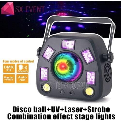 Party lights mini dj light led Derby+laser+strobe dmx Combined effect disco party wedding stage used dj lights