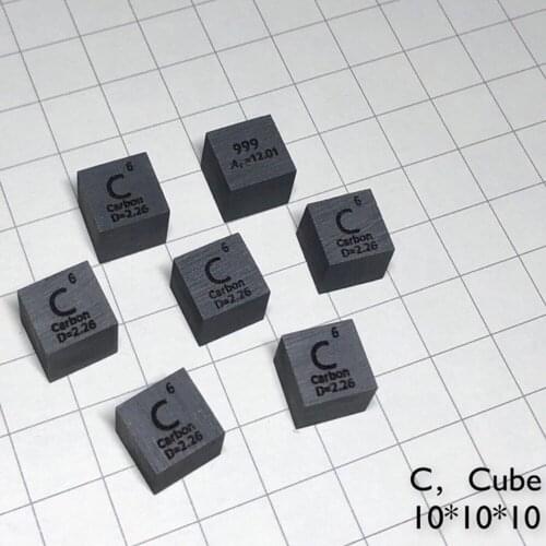 High Purity 99.9 Pure Carbon C Carved Element Periodic Table 10mm Cube