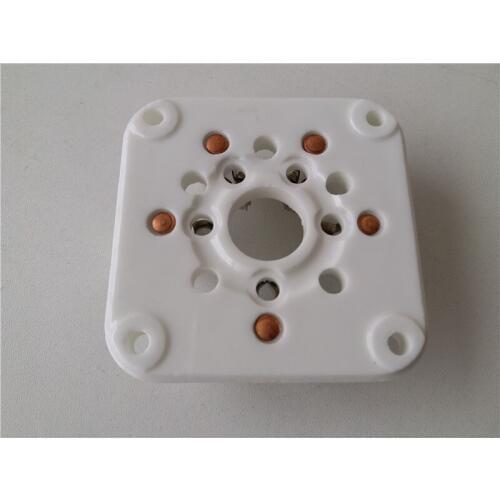 1pcs ceramic tube socket seat GZC5-A 5 pin seat tube socket silver foot for 4-125 4-400A 803 amplifier