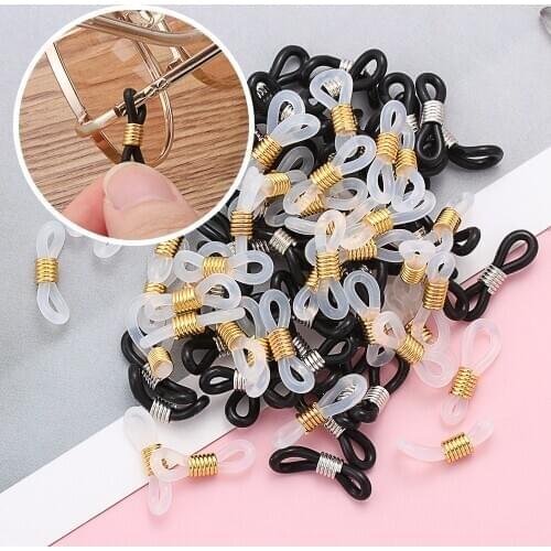 50PCS/4Pairs Glasses Anti-Slip Sunglasses Leg Sets Soft Silicone Ear Hook Temple Tip Holder Hook Glasses Accessories