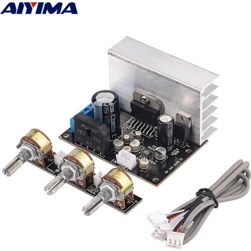 AIYIMA TDA7379 Power Amplifier Board 39Wx2 Stereo Sound Amplifier AD828 Preamplifier Treble Bass Tone With Rectifier Filter