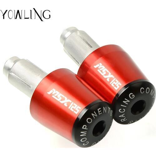 Motorcycle CNC Aluminum Handlebar Grips Bar Ends Handle bar Grip Cap Slider For HONDA MSX125 MSX 125 2014 2015 2016 2017 2018