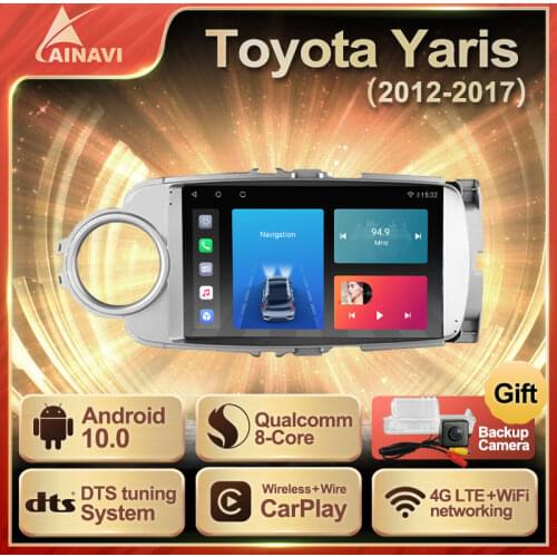Car Radio Android10 QLED Screen For Toyota Yaris 2012-2017 Auto Stereo Multimedia Player Navigation Carplay Android Auto No 2din
