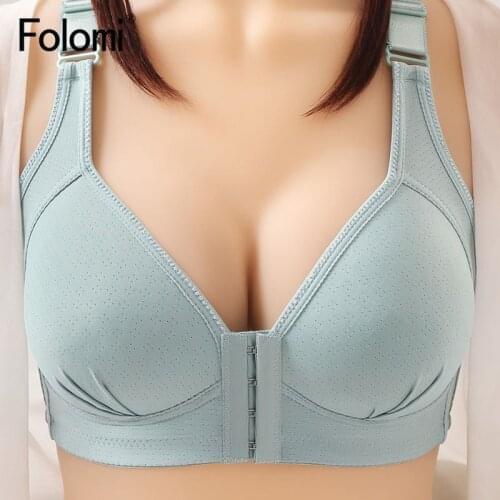 Folomi Sexy Push Up Bra Front Closure Solid Color Brassiere Wireless Bras For Women Underwear Plus Size 36 to 44 B C Cup