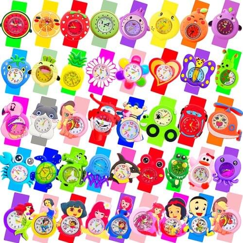 Cartoon Team Children Watch Baby Learning Time Toy Kids Quartz Watches Lovely Fruit Series Watch Boys Girls Christmas Gift Clock