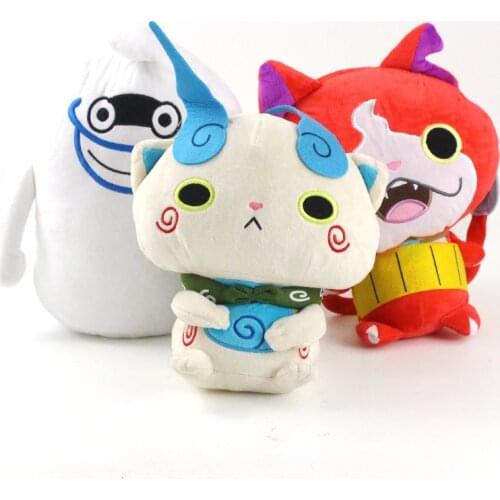 22-30cm Yo-Kai Yokai Youkai Watch Plush Peluche Jibanyan Komasan Whisper Anime Animals Cat Sheep Pet Toys Kids Gifts Brinquedos