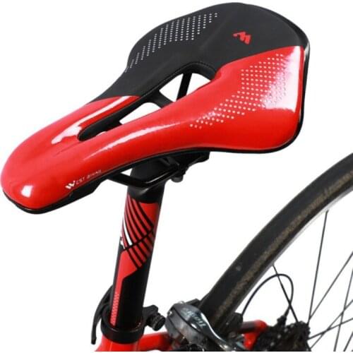 Bicycle Saddle Bike Seat Cover Comfortable Hollow Seat Cushion Pu Leather Breathable Cycling Pad Cushion for Bicycle Accessories
