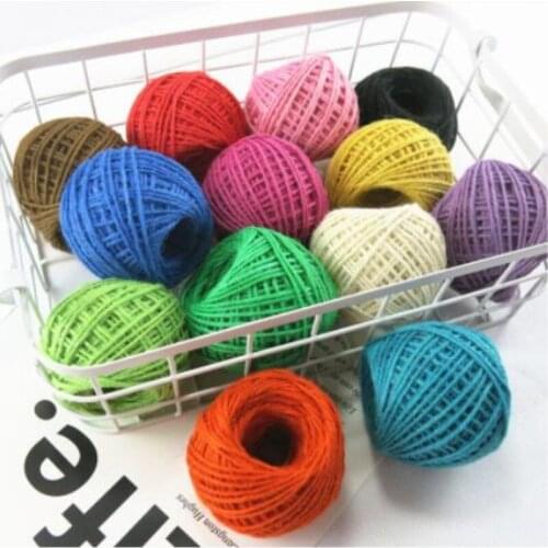 Colorful Cord Rope Hemp Rope DIY Handmade Craft Handicrafts thread Home Textile Garden Decoration Wrap Party Supply 25m/50m