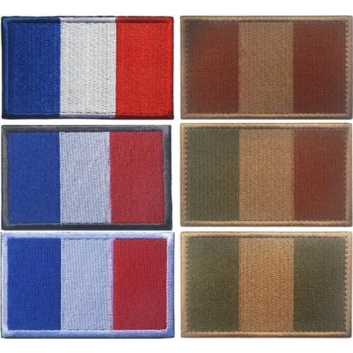 French Flag 3D Embroidery Armband Military Tactics French Soldier Logo Morale Badge Camouflage Clothing Backpack Hat Patch