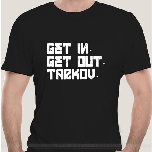 Mens Escape From Tarkov T Shirts Shooter Survival GG Battle Gaming Russia Game Cotton Short Sleeve Tees Summer T-Shirt