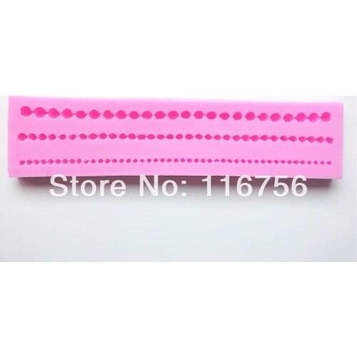 Hot Sale! Free Shipping Fondant Cake Pearl Necklace Silicone Mold Sugar Paste Sugar Art Tools Cake Decoration Wholesale & Retail