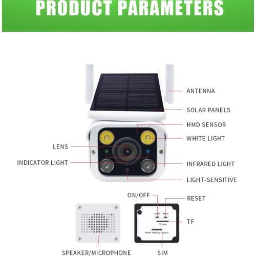Support AP Mode Security Camera Solar WiFi IP Camera Outdoor Motion Detection Bullet Surveillance CCTV Charging Battery Wireless