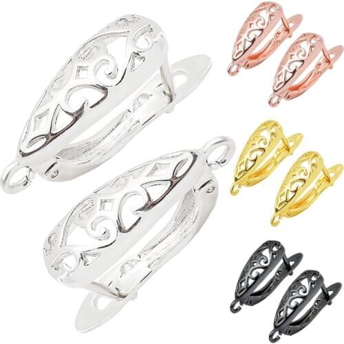 Kpop Fashion Design Hollow Earrings Hooks Clasps Womens Crystal Tassel Earrings Handmade Jewelry Making Accessories Wholesale