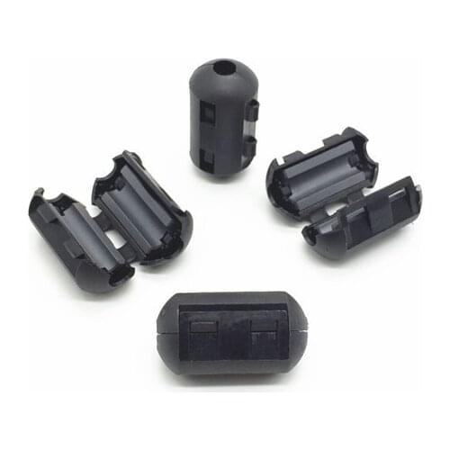 10 pcs Nickel-Zinc Snap-on Shell Magnetic Ring Uf50b Ferrite Core Inner Diameter 5mm Filter Wire Harness