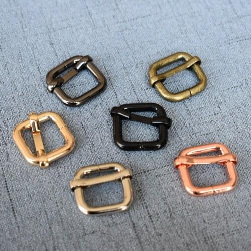 100 Pcs/Lot 15mm Metal DIY Adjustable Rectangle D Ring Belt Ribbon Buckle For Bag Cat Collar Dog Collar Buckles Accessories