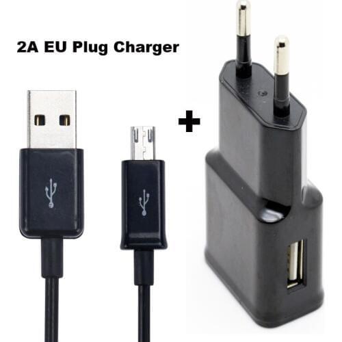 2A EU US Adapter Wall Charger+USB Data Cable For Motorola Moto G6 Play/E5 Play,For HTC Desire 12s,For Nokia 2.1 3.1