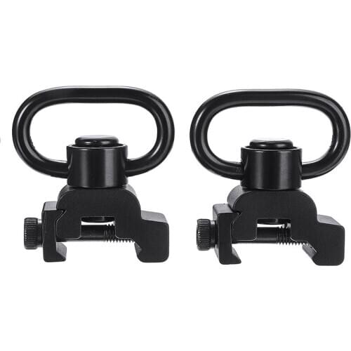 New 2pcs 20mm Black Quick Release Detach QD Sling Swivel Attachment Rail Mount Adapter Accessories