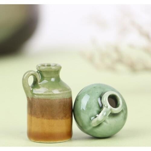 New Arrival 1 Or 2 pcs/set 1:12 Dollhouse Miniature Mini Ceramic Can Storage Jar Seasoning Can Kitchen Toy Accessories