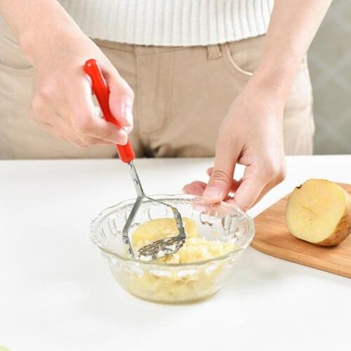 Pressed Potato Masher Ricer Non-Slip Manual Stainless Steel Labor-Saving Integrated Avocado Masher Fruit Tools for Kitchen