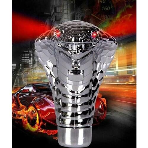 Car Gear Shift Knob Universal Chrome LED Gear Shift Lever Automatic Car Shift Gear Stick Knob Car Styling Shift Lever Hot