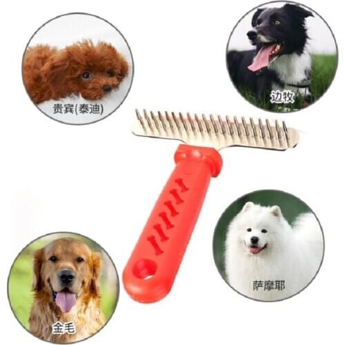 Grooming Tool For matted Long Hair Curly Pet Hair Removal Comb for Dogs Cat Detangler Fur Trimming Dematting Deshedding Brush