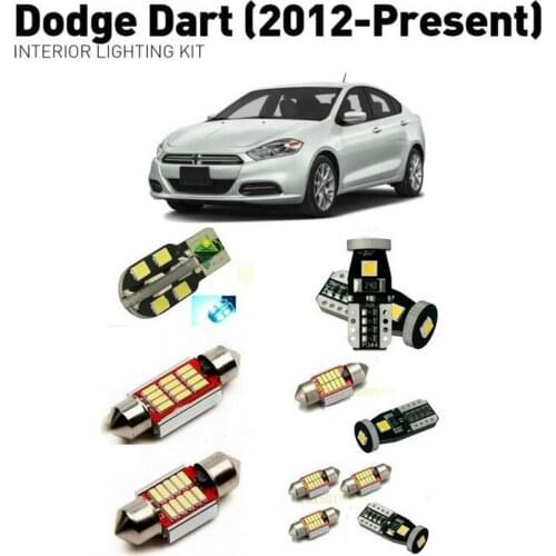 Led interior lights For Dodge dart 2012+ 10pc Led Lights For Cars lighting kit automotive bulbs Canbus