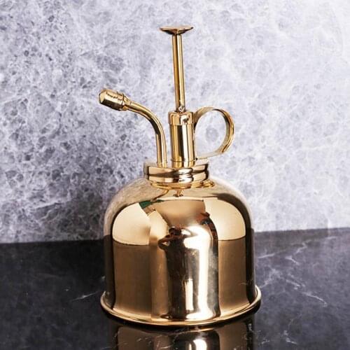 Brass Watering Bottle Nordic Style Vintage Water Cans Succulent Plants Golden Gardening Spraying Bottle Watering Pot Garden Tool