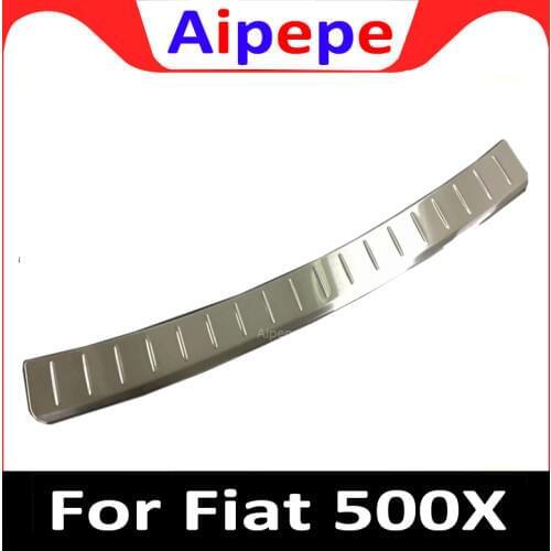 Exterior Car Door Sill Bumper Protector Trunk Guard Plate Sticker Rear Bumper Protection Trim For Fiat 500X 2018 2017 2014-2016