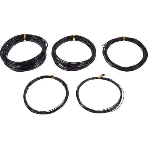 Total 5m (Black) Bonsai Wires Anodized Aluminum Bonsai Training Wire With 5 Sizes (1.0 Mm,1.5 Mm,2.0 Mm 2.5mm .3mm)