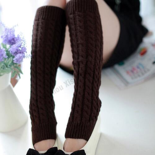 Crochet knitted leg warmers legging women winter knitted leg warmer wool leg warmers for women faux fur leg warmers