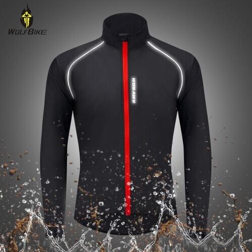 WOSAWE Breathable Lightweight Mens Cycling Jackets Running Coat Reflective Road MTB Bike Windbreaker Windproof Clothing