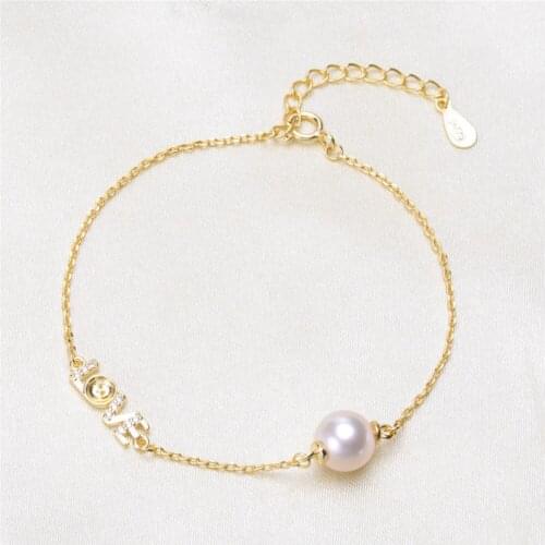 DIY pearl accessories 925 silver pearl jade bracelet empty hold fashion bracelet holder