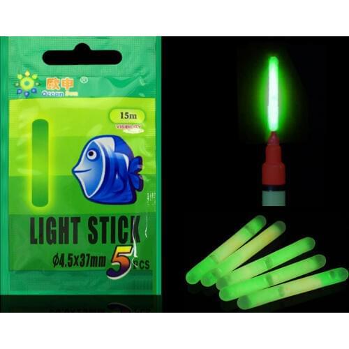 10pcs/ Fishing gear Night fishing crank shaft fishing glow stick37mm/4.4g Artificial buoy fishing rod light lure Fishing tackle