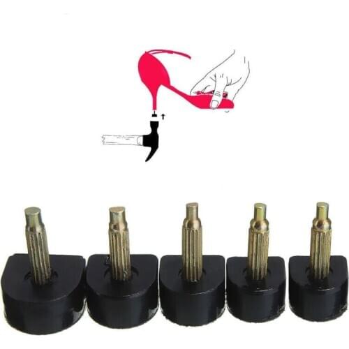 10pcs 9-Sizes High Heel Repair Tips Pins For Women Shoes High Heel Tips Taps Dowel Lifts Replacement Heel Stoppers Protect