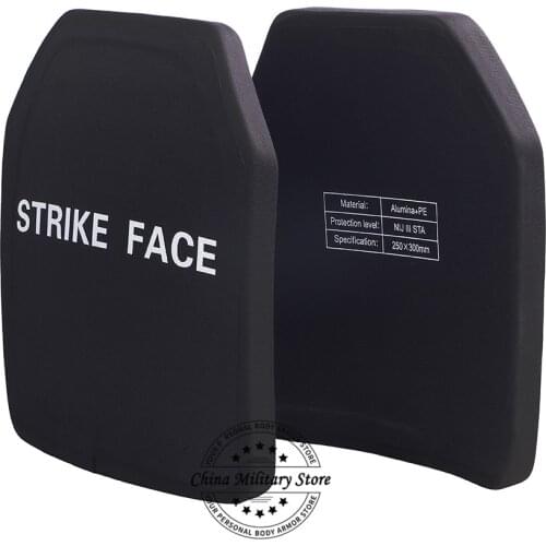 2pcs NIJ III Stand Alone Multi Curve Ballistic Bulletproof Plate 10x12 Inches Ceramic+PE Ballistic Panel Plate Against M80&AK47