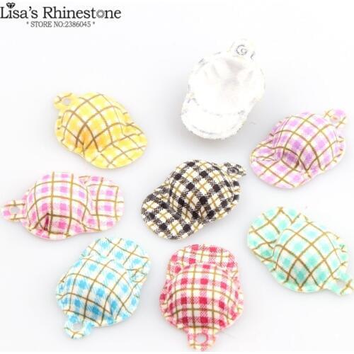 20Pcs Cute Mini Grid Hat 23*35mm Felt Mini Top Hat Fascinator base Women Party Hat DIY Handmade Accessories