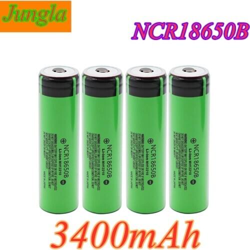 2020 Original 18650 3.7 v 3400 mah Lithium Rechargeable Battery NCR18650B with Pointed(No PCB) For flashlight batteries