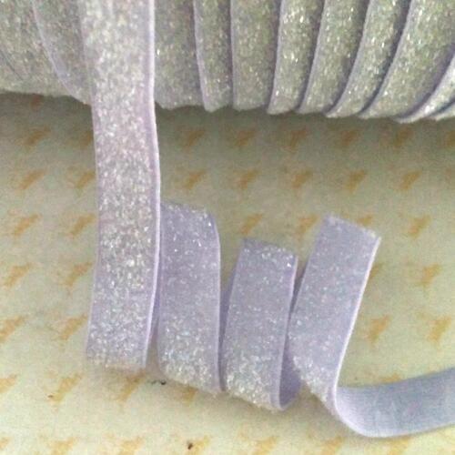 3/8" frosted glitter elastic M-9(7) for accessaries, 250yards/roll