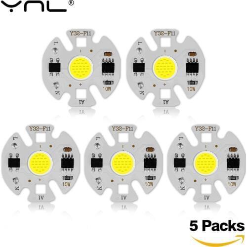 5Pcs Lampada LED Lamp 220V 3W 5W 7W 9W Smart IC For DIY LED Light Bulb Downlight Spotlight No Need Lighting Transformer