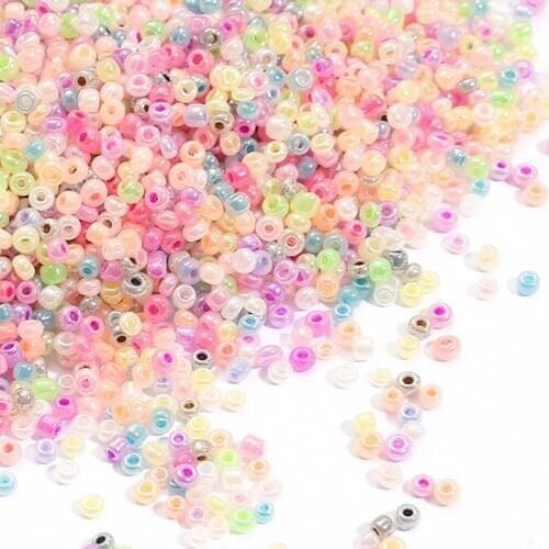 500-1000Pcs 2mm 12/0 Cream Czech Spacer Glass Seed Beads 3mm 8/0 Jewelry Handmade DIY For Bags Clothing Sewing Accessories