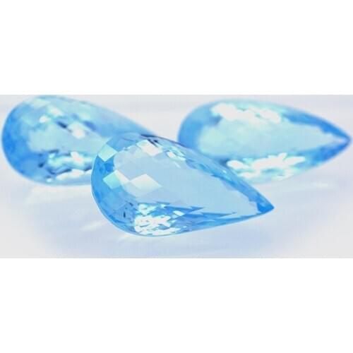 96,44 ct Topaz Pear Cut with Chessboard