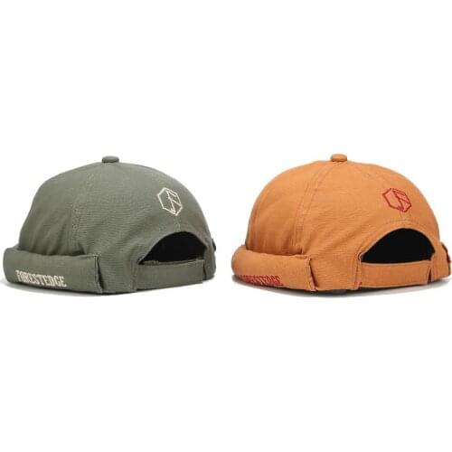 Brimless Cap Womens Dome Melon Cap Letter Embroidery Leather Hat Mens Street Dance Trend Lovers Joker Unisex-teens Casual Hat