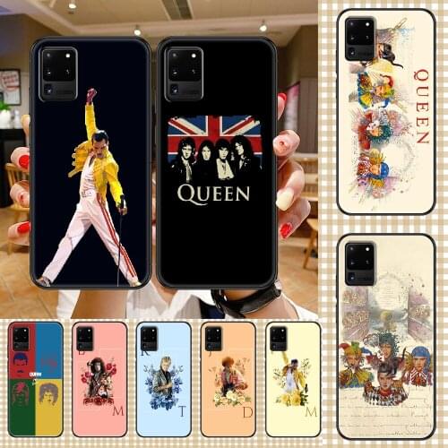 Band Queen Freddie Mercury Phone case For Samsung Galaxy Note 4 8 9 10 20 S8 S9 S10 S10E S20 Plus UITRA Ultra black soft bumper