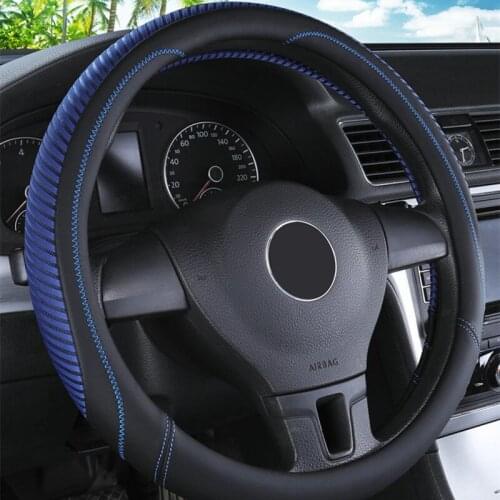 Ice Silk Breathable Non-Slip Steering Wheel Cover Sport Fit Most Car Styling For Diameter 38cm Auto Car Accessories