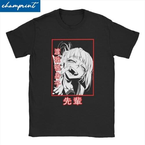 Toga Himiko Senpai T-Shirt Men Women Boku No My Hero Academia Manga Novelty Cotton Tee Shirt Short Sleeve T Shirts 6XL Clothes