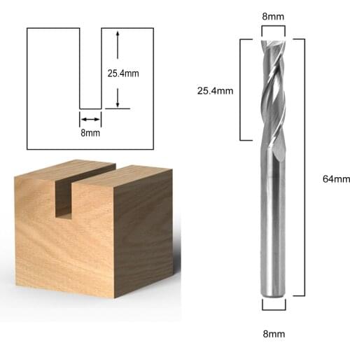 3 Flutes Carbide End Mill Tungsten steel Cutter CNC Router Bits Milling Tool for Wood Milling Cutter 1/4 Shank