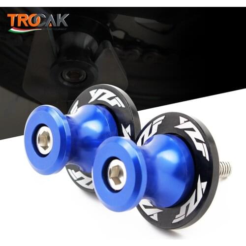 LOGO YZF For Yamaha YZF R3 R25 R6 R1 2013-2019 Motorcycle Swingarm Spools M6 Stand Screws CNC Aluminum Motorcycle Accessories