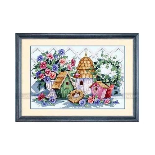 TOP Lovely Counted Cross Stitch Kit Summer Homes Bird Nest Home Dim 00223 223