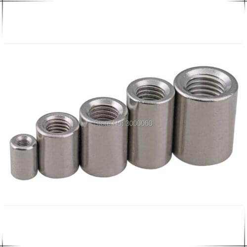 M5 Stainless Steel 304 Inner Thread Round Rod Coupling Nut 30pcs/lot