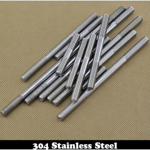 M8 M8*45 M8x45 M8*50 M8x50 M8*55 M8x55 304 Stainless Steel 304ss DIN835 Dual Head Screw Headless Double End Thread Rod Bolt Stud